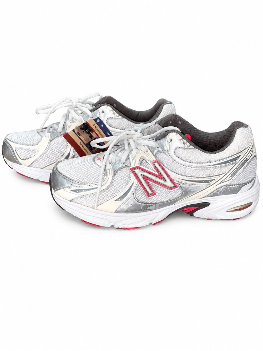 New Balance White, Silver & Pink Women's Running Sneakers Size 11